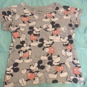 Mickey Mouse t-shirt.
